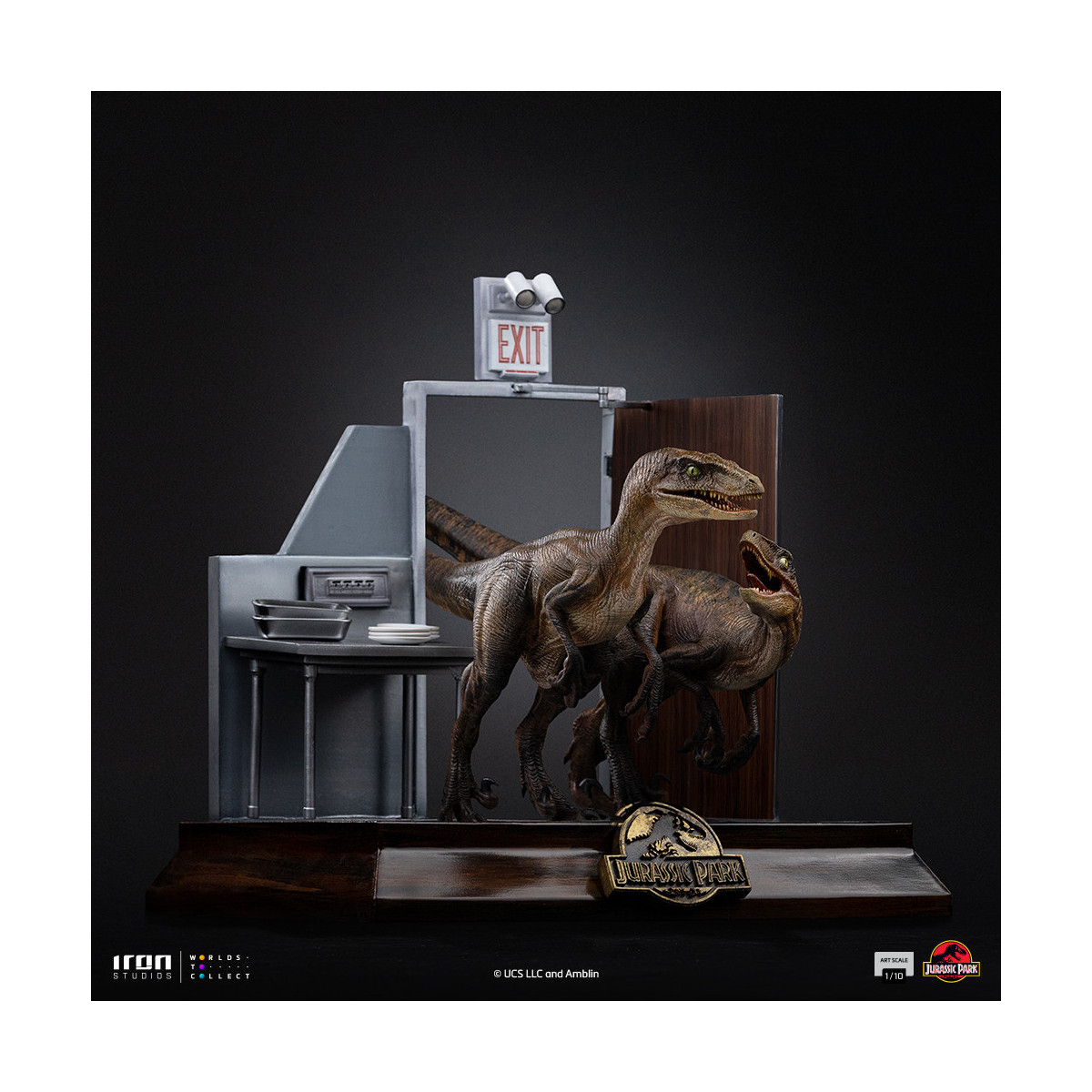 Iron Studios - Rapaces a las puertas de la cocina - Jurassic Park 1/10 Bds Art Scale