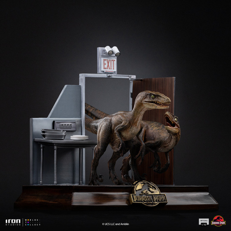 Iron Studios - Rapaces a las puertas de la cocina - Jurassic Park 1/10 Bds Art Scale