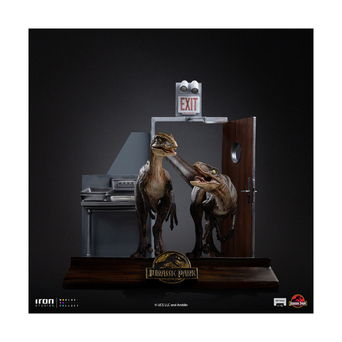 Iron Studios - Rapaces a las puertas de la cocina - Jurassic Park 1/10 Bds Art Scale