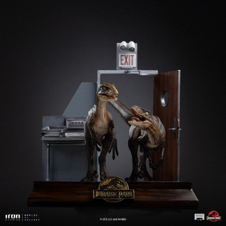 Iron Studios - Rapaces a las puertas de la cocina - Jurassic Park 1/10 Bds Art Scale
