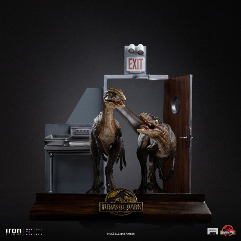 Iron Studios - Rapaces a las puertas de la cocina - Jurassic Park 1/10 Bds Art Scale