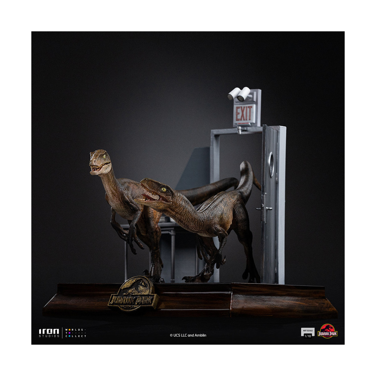 Iron Studios - Rapaces a las puertas de la cocina - Jurassic Park 1/10 Bds Art Scale