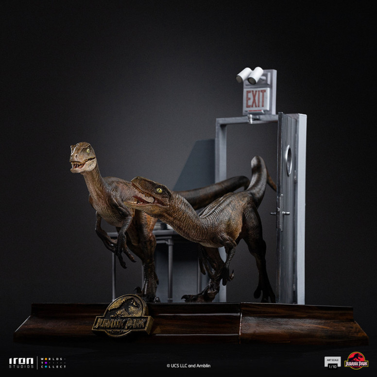 Iron Studios - Rapaces a las puertas de la cocina - Jurassic Park 1/10 Bds Art Scale