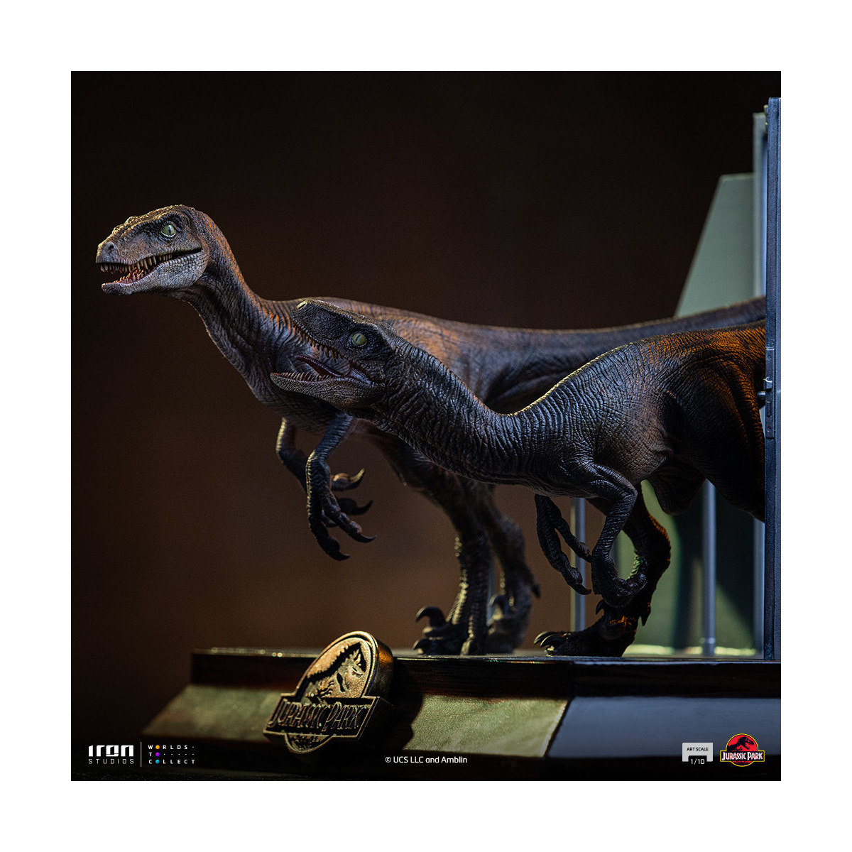 Iron Studios - Rapaces a las puertas de la cocina - Jurassic Park 1/10 Bds Art Scale