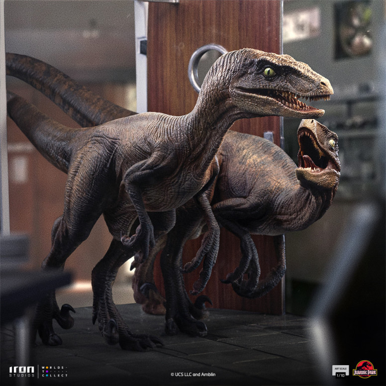 Iron Studios - Rapaces a las puertas de la cocina - Jurassic Park 1/10 Bds Art Scale