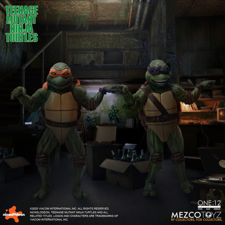 Mezco One 12 - Teenage Mutant Ninja Turtles (Película de 1990) Set de 4 figuras - Tortugas Ninja