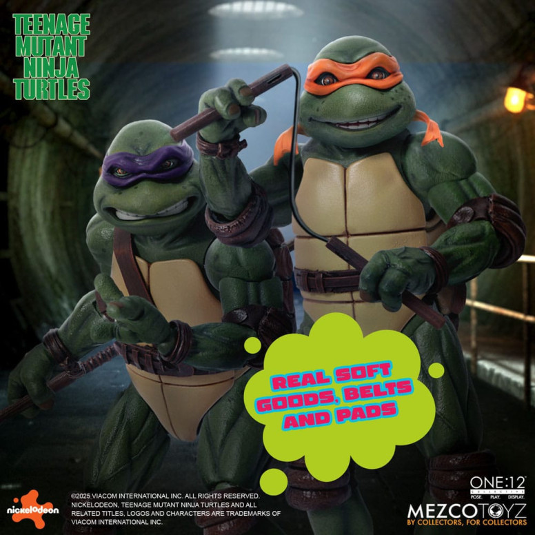 Mezco One 12 - Teenage Mutant Ninja Turtles (Película de 1990) Set de 4 figuras - Tortugas Ninja