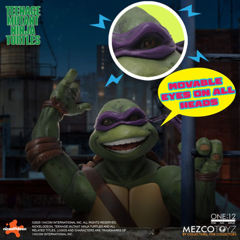 Mezco One 12 - Teenage Mutant Ninja Turtles (Película de 1990) Set de 4 figuras - Tortugas Ninja
