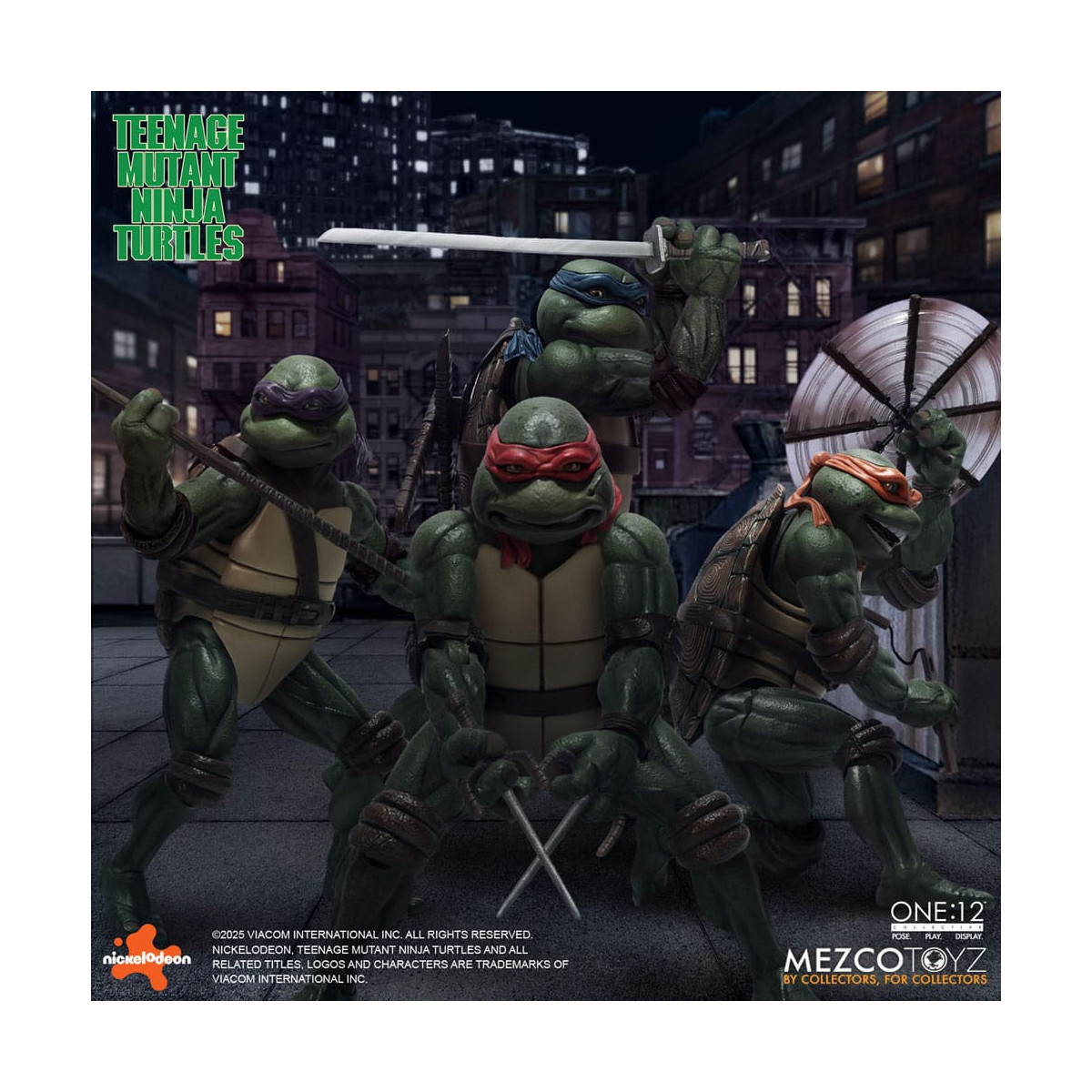 Mezco One 12 - Teenage Mutant Ninja Turtles (Película de 1990) Set de 4 figuras - Tortugas Ninja