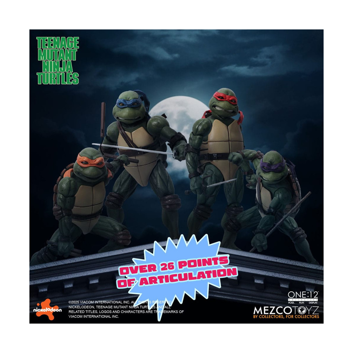 Mezco One 12 - Teenage Mutant Ninja Turtles (Película de 1990) Set de 4 figuras - Tortugas Ninja