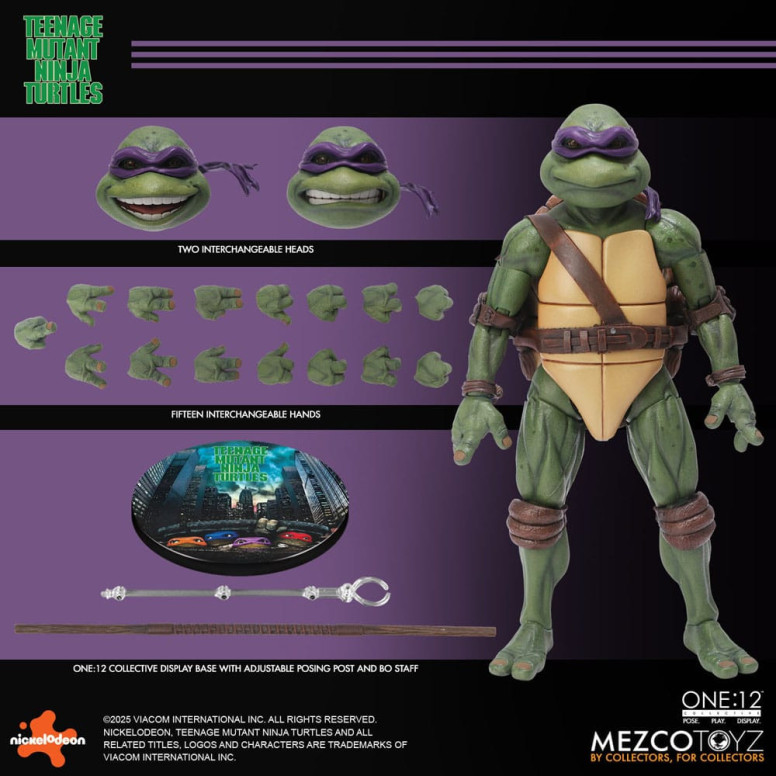 Mezco One 12 - Teenage Mutant Ninja Turtles (Película de 1990) Set de 4 figuras - Tortugas Ninja