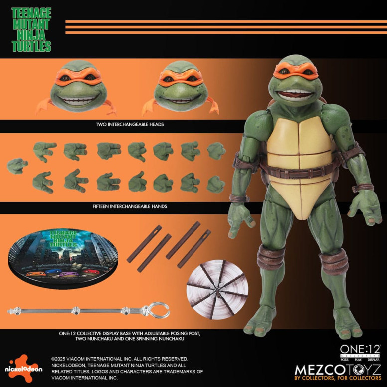 Mezco One 12 - Teenage Mutant Ninja Turtles (Película de 1990) Set de 4 figuras - Tortugas Ninja