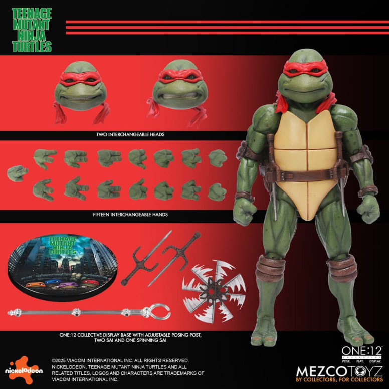 Mezco One 12 - Teenage Mutant Ninja Turtles (Película de 1990) Set de 4 figuras - Tortugas Ninja