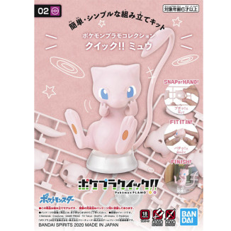 Bandai - Pokepla Quick 02 - Kit de modelismo MEW Pokémon