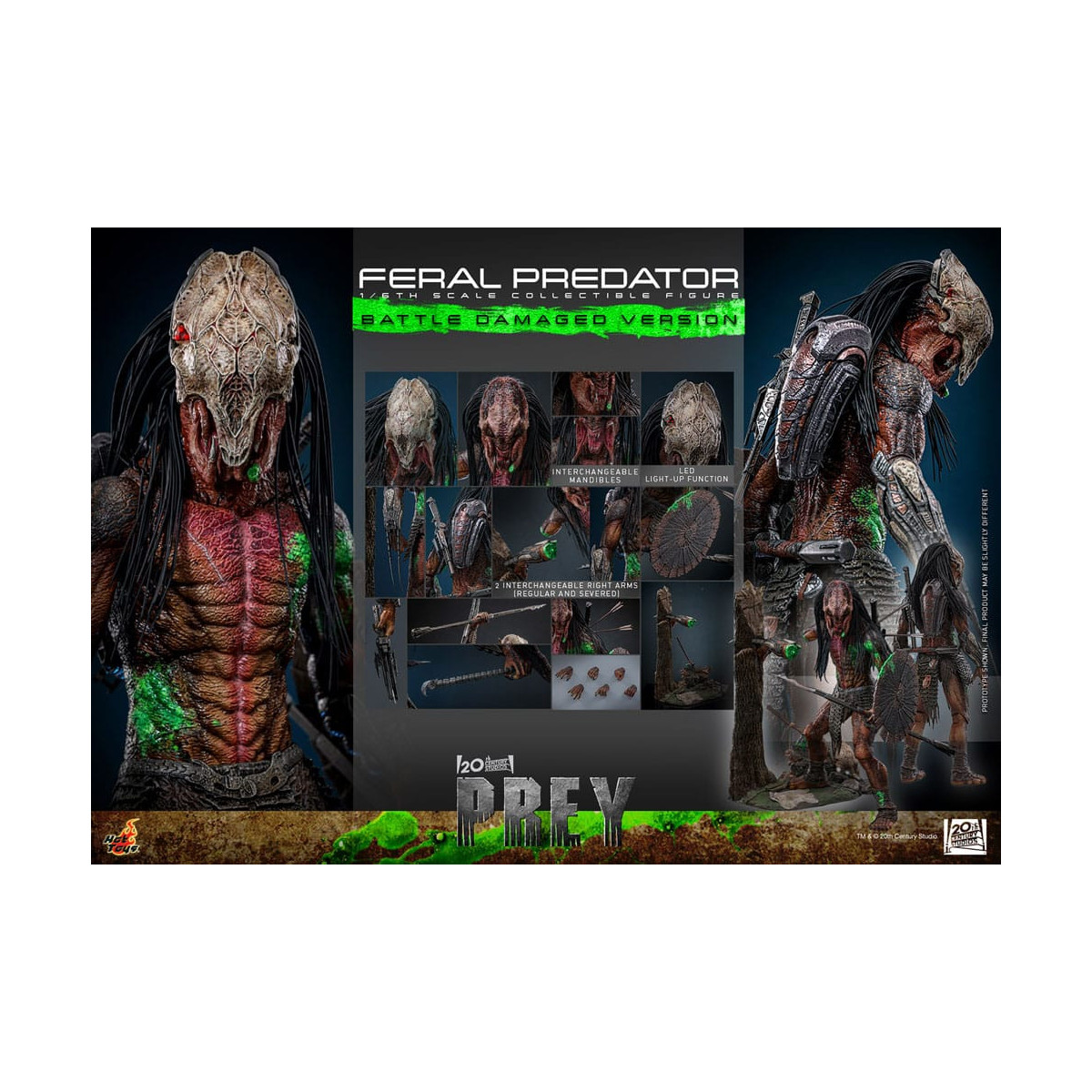 Hot Toys - Depredador Feral (Versión Dañada en Batalla) MMS 1/6 - Prey