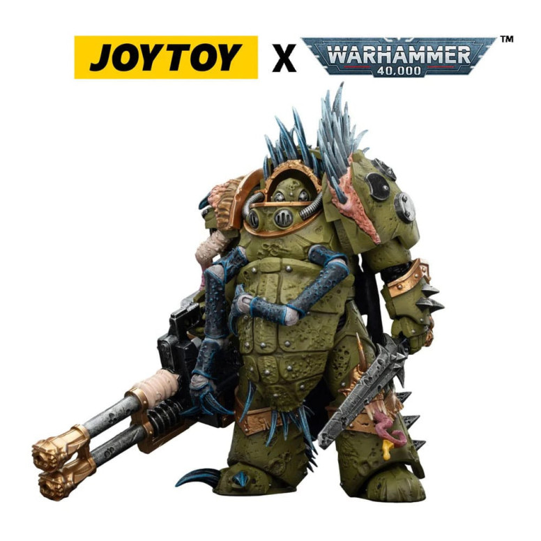 Joytoy - Death Guard - Blightlord Terminator 1 con Reaper Autocannon y Bubotic Blades 1/18 - Warhammer 40k