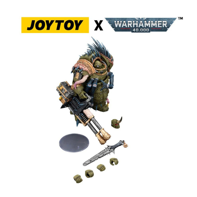Joytoy - Death Guard - Blightlord Terminator 1 con Reaper Autocannon y Bubotic Blades 1/18 - Warhammer 40k