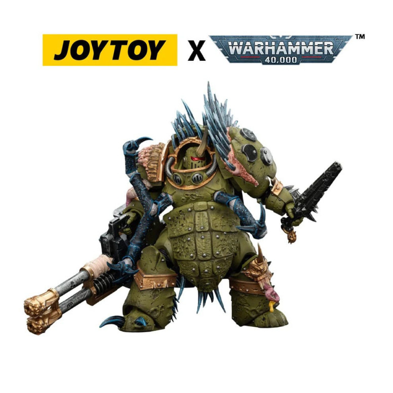 Joytoy - Death Guard - Blightlord Terminator 1 con Reaper Autocannon y Bubotic Blades 1/18 - Warhammer 40k