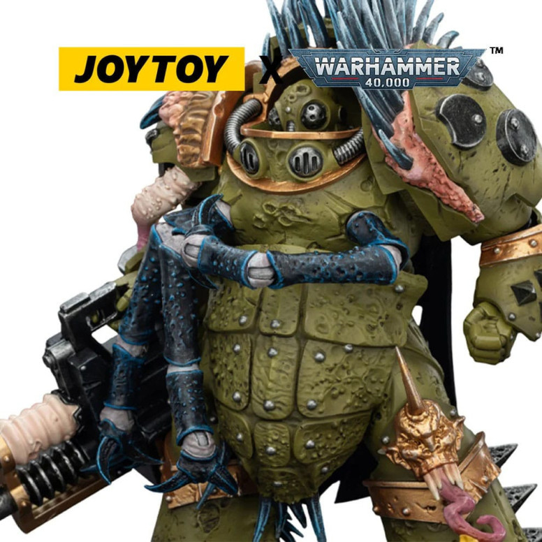 Joytoy - Death Guard - Blightlord Terminator 1 con Reaper Autocannon y Bubotic Blades 1/18 - Warhammer 40k