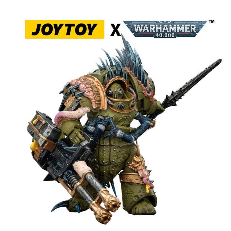 Joytoy - Death Guard - Blightlord Terminator 1 con Reaper Autocannon y Bubotic Blades 1/18 - Warhammer 40k