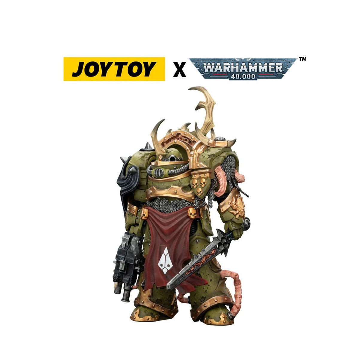Joytoy - Guardia de la Muerte - Blightlord Terminator 3 con Combi-bolter y Bubotic Blade 1/18 - Warhammer 40k