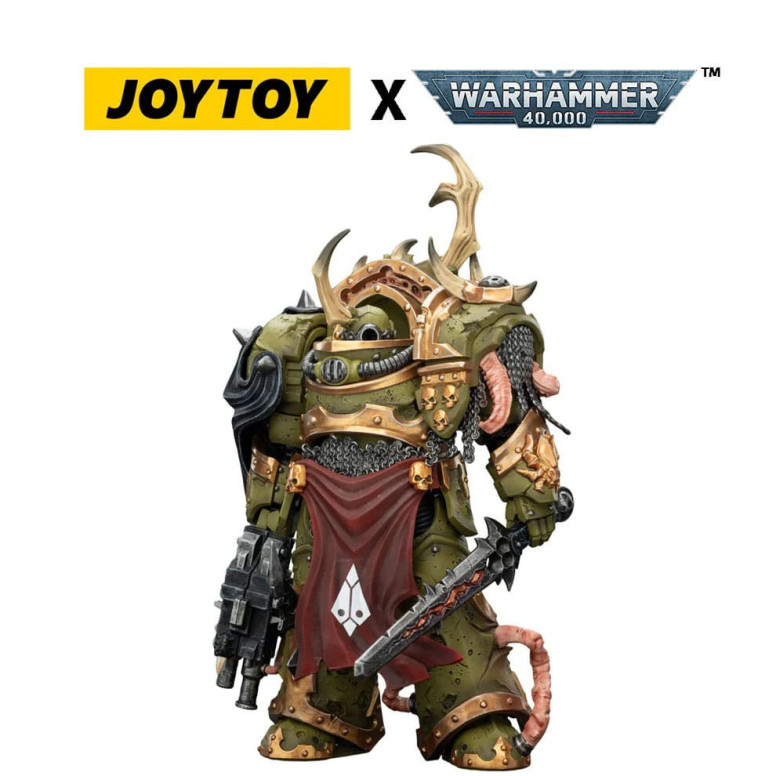 Joytoy - Guardia de la Muerte - Blightlord Terminator 3 con Combi-bolter y Bubotic Blade 1/18 - Warhammer 40k