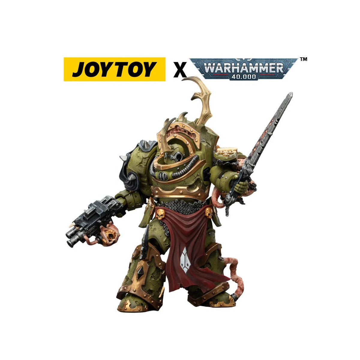 Joytoy - Guardia de la Muerte - Blightlord Terminator 3 con Combi-bolter y Bubotic Blade 1/18 - Warhammer 40k