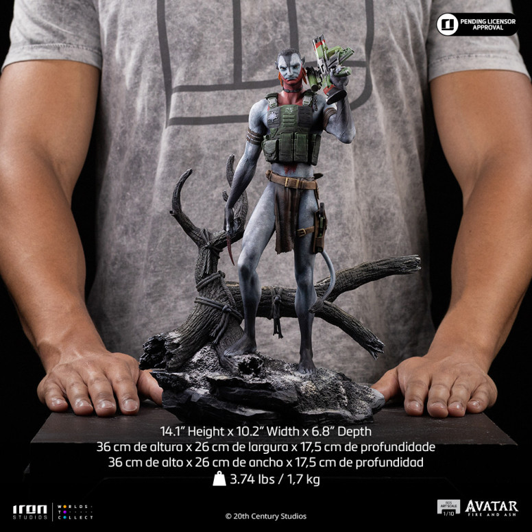 Iron Studios - Miles Quaritch Arte Escala 1/10 - Avatar 3: Fuego y Ceniza