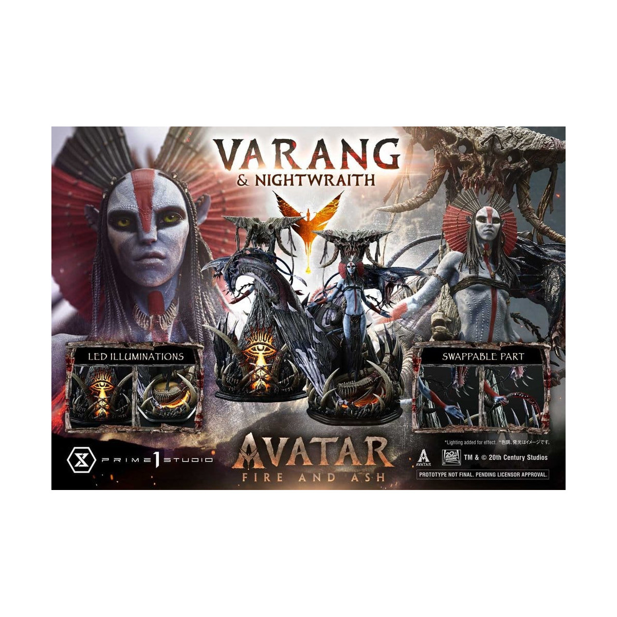 Prime 1 Studio - Avatar: Fuego y Ceniza - Varang y Nightwraith Versión Extra - Real Elite Masterline Series 1/4