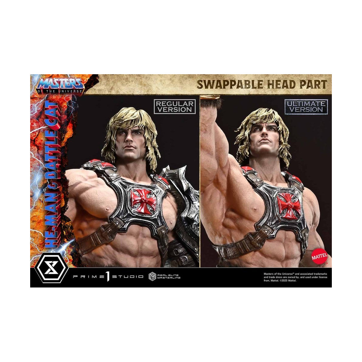 Prime 1 Studio - Masters of Universe - He-Man & Battle Cat Ultimate Bonus Version - Real Elite Masterline Series 1/4