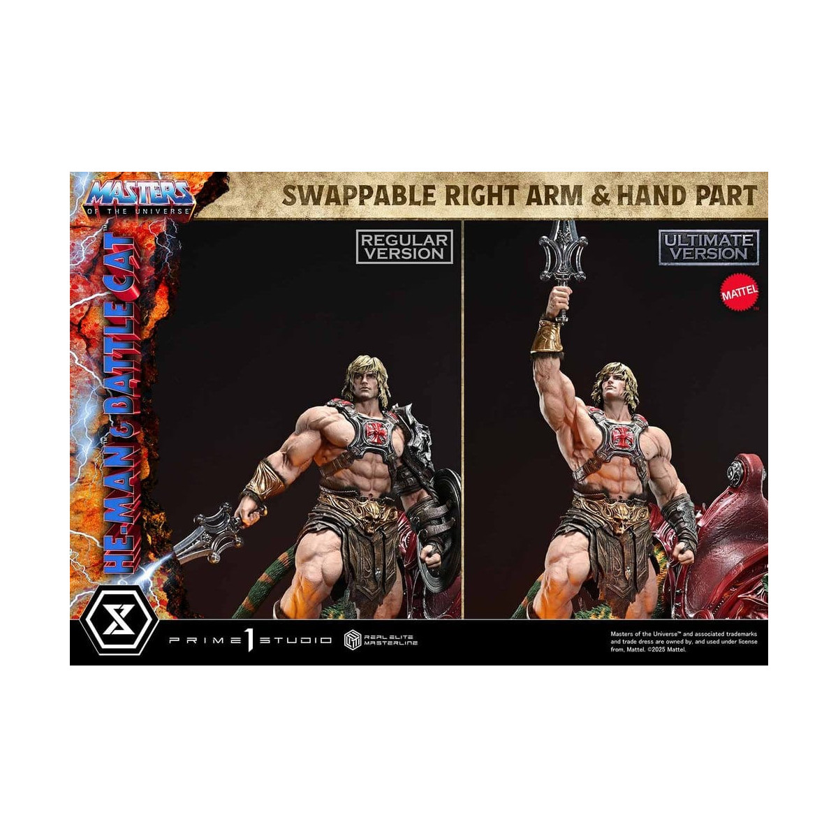 Prime 1 Studio - Masters of Universe - He-Man & Battle Cat Ultimate Bonus Version - Real Elite Masterline Series 1/4