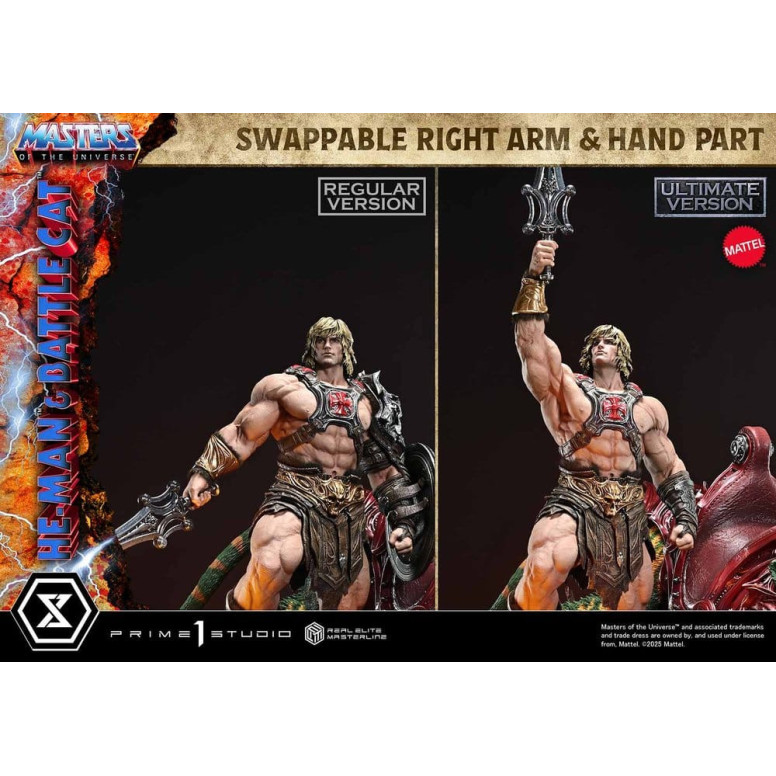 Prime 1 Studio - Masters of Universe - He-Man & Battle Cat Ultimate Bonus Version - Real Elite Masterline Series 1/4