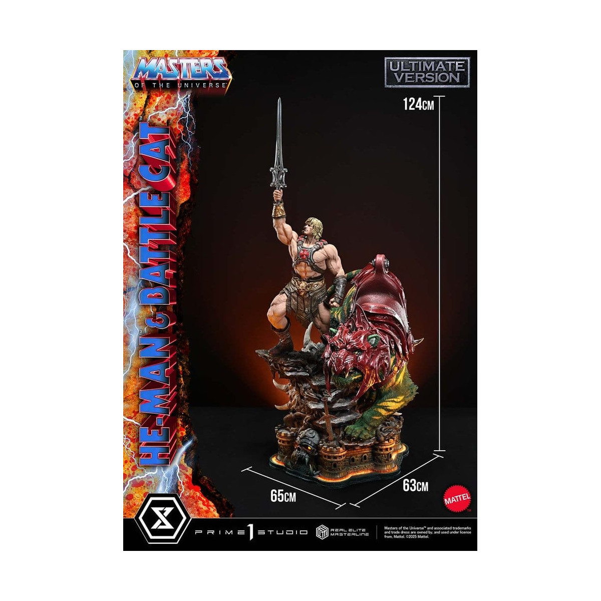 Prime 1 Studio - Masters of Universe - He-Man & Battle Cat Ultimate Bonus Version - Real Elite Masterline Series 1/4
