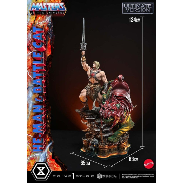 Prime 1 Studio - Masters of Universe - He-Man & Battle Cat Ultimate Bonus Version - Real Elite Masterline Series 1/4
