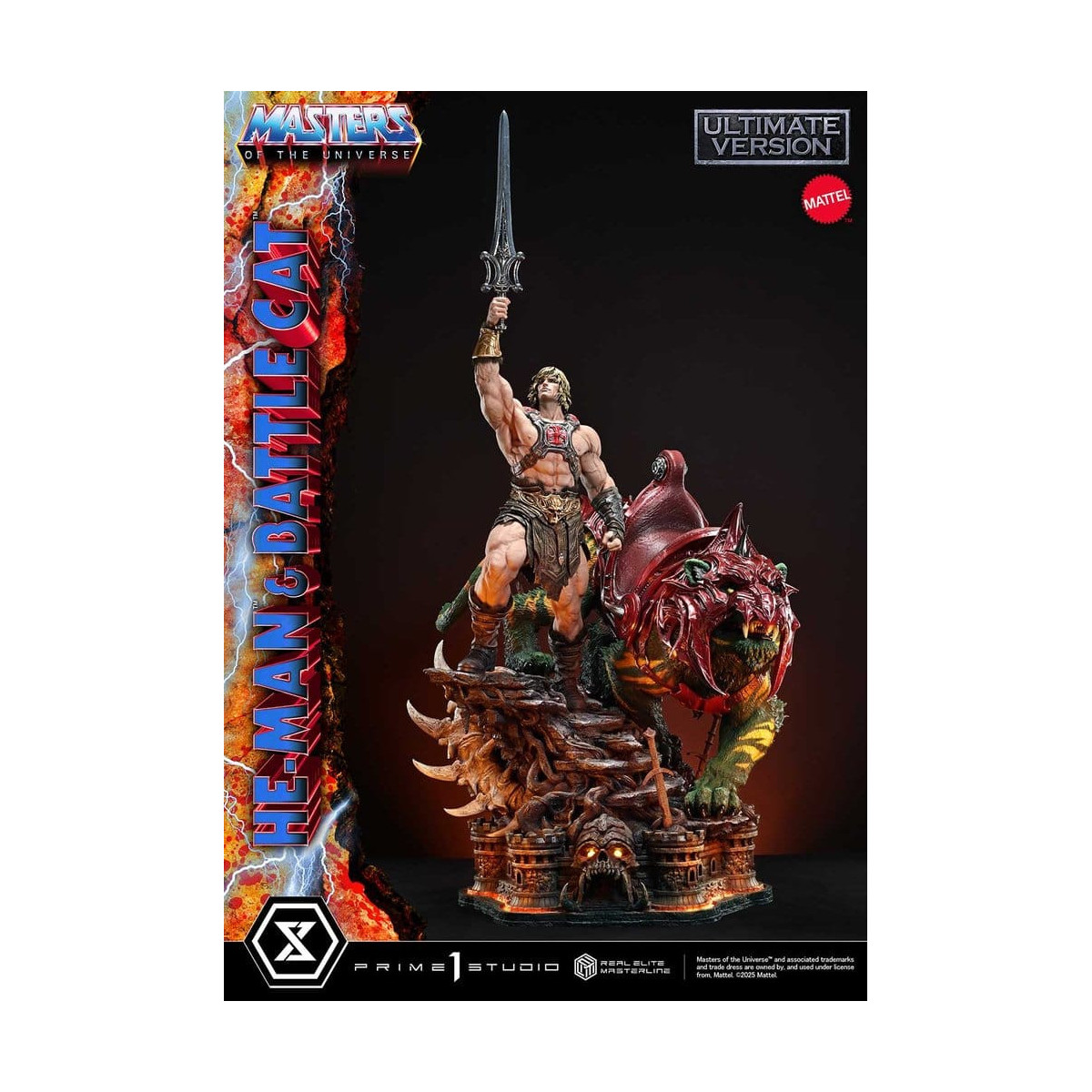Prime 1 Studio - Masters of Universe - He-Man & Battle Cat Ultimate Bonus Version - Real Elite Masterline Series 1/4