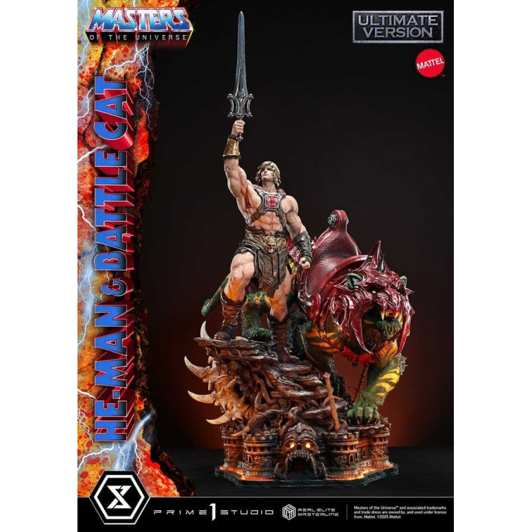 Prime 1 Studio - Masters of Universe - He-Man & Battle Cat Ultimate Bonus Version - Real Elite Masterline Series 1/4