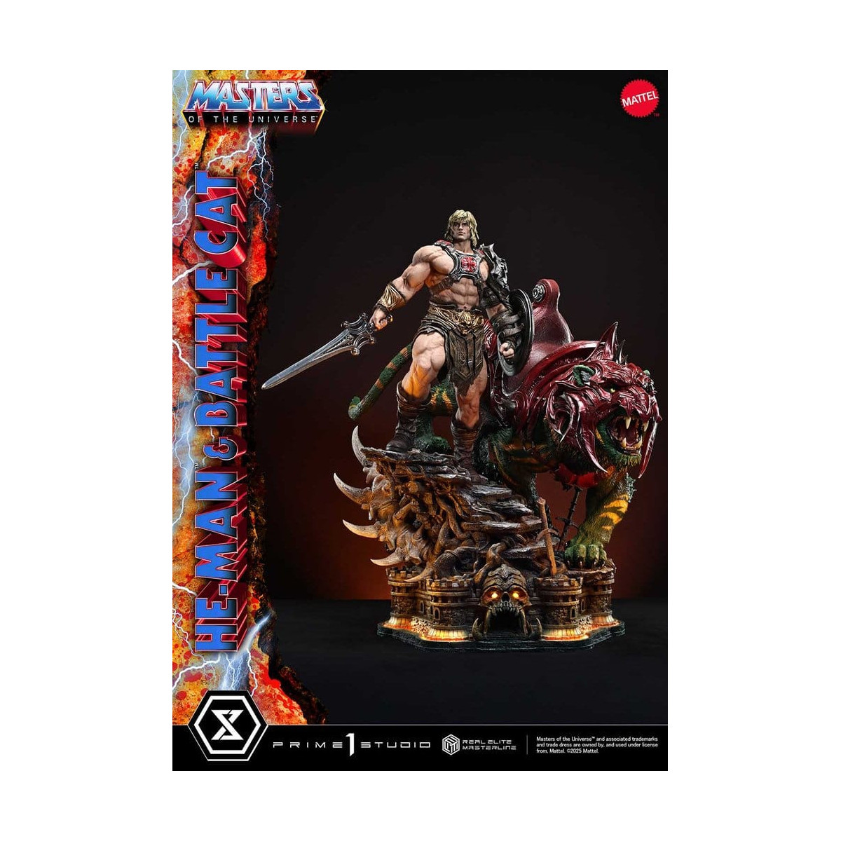 Prime 1 Studio - Masters of Universe - He-Man & Battle Cat Ultimate Bonus Version - Real Elite Masterline Series 1/4