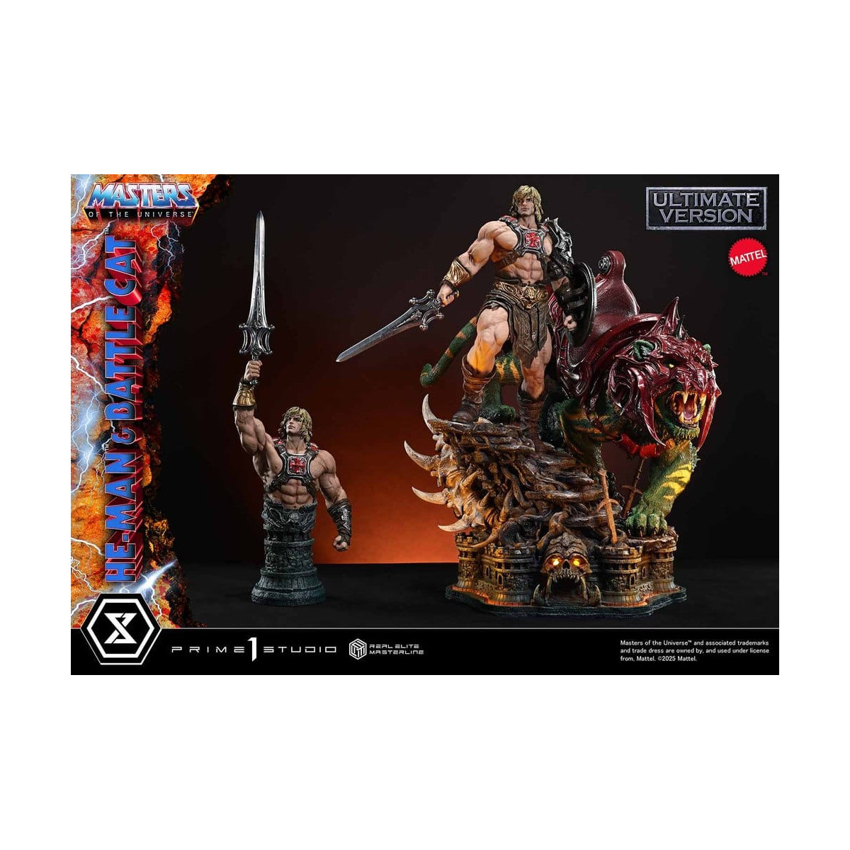 Prime 1 Studio - Masters of Universe - He-Man & Battle Cat Ultimate Bonus Version - Real Elite Masterline Series 1/4