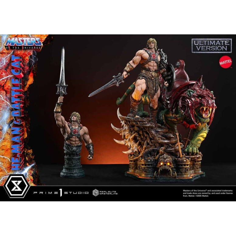 Prime 1 Studio - Masters of Universe - He-Man & Battle Cat Ultimate Bonus Version - Real Elite Masterline Series 1/4