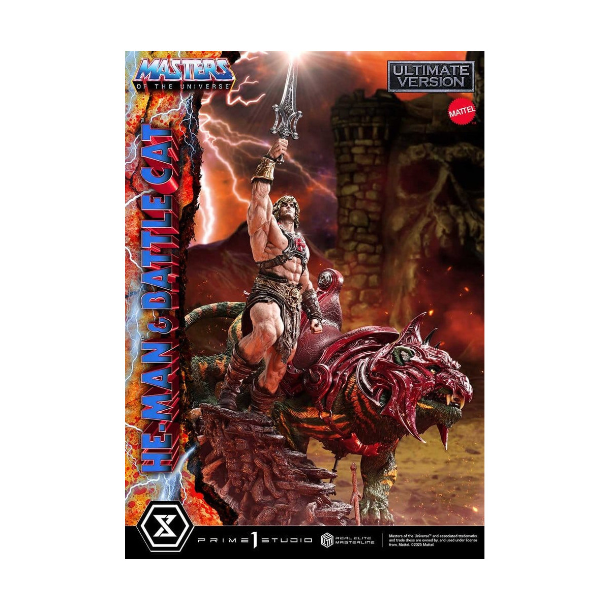 Prime 1 Studio - Masters of Universe - He-Man & Battle Cat Ultimate Bonus Version - Real Elite Masterline Series 1/4