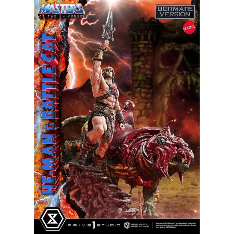 Prime 1 Studio - Masters of Universe - He-Man & Battle Cat Ultimate Bonus Version - Real Elite Masterline Series 1/4