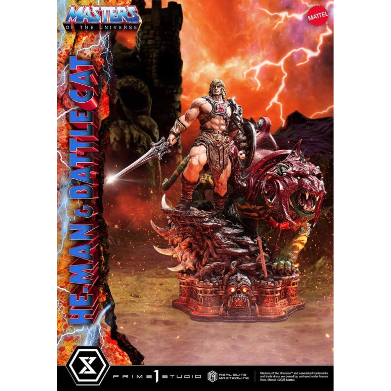 Prime 1 Studio - Masters of Universe - He-Man & Battle Cat Ultimate Bonus Version - Real Elite Masterline Series 1/4