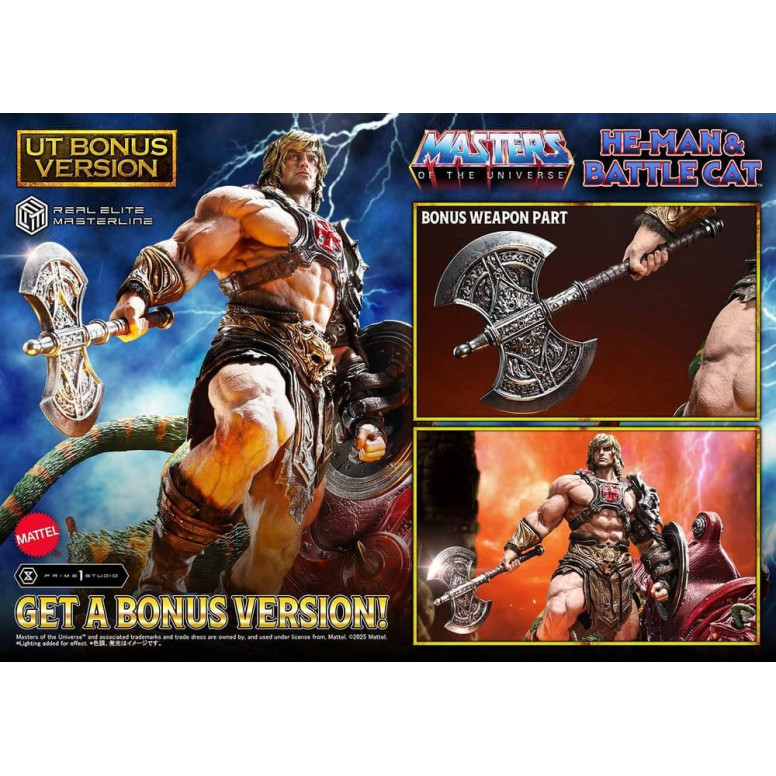 Prime 1 Studio - Masters of Universe - He-Man & Battle Cat Ultimate Bonus Version - Real Elite Masterline Series 1/4