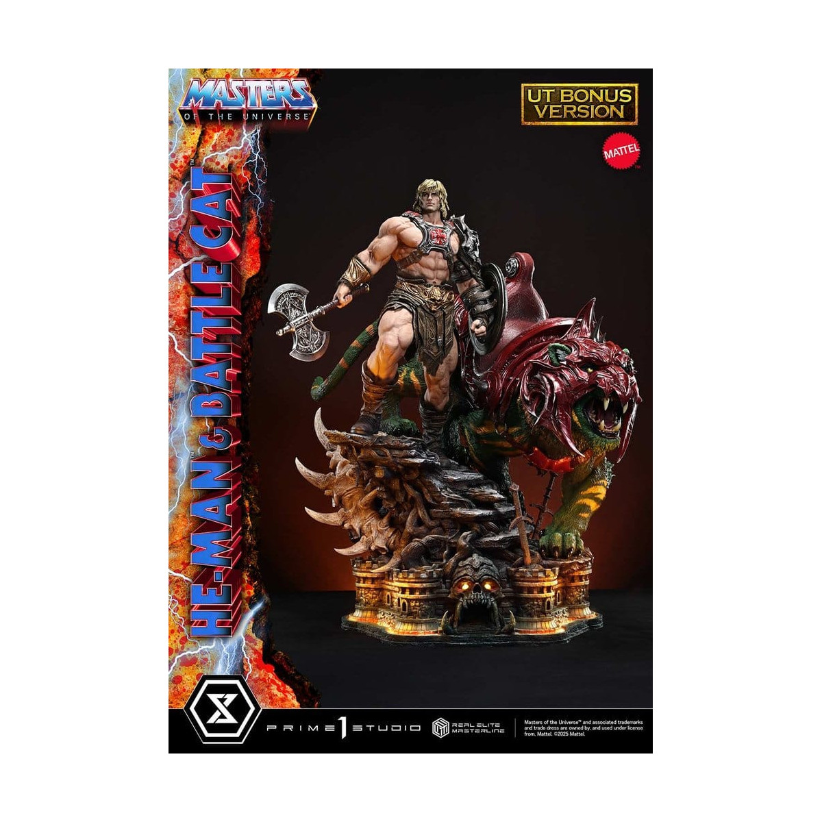 Prime 1 Studio - Masters of Universe - He-Man & Battle Cat Ultimate Bonus Version - Real Elite Masterline Series 1/4