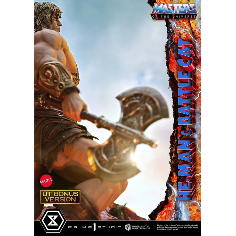 Prime 1 Studio - Masters of Universe - He-Man & Battle Cat Ultimate Bonus Version - Real Elite Masterline Series 1/4
