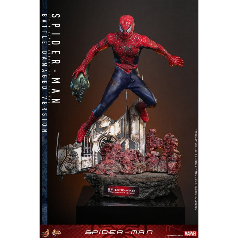 Hot Toys Marvel - Spider-Man (Battle Damaged Version) - Spider-Man (2002) Movie Masterpiece 1/6