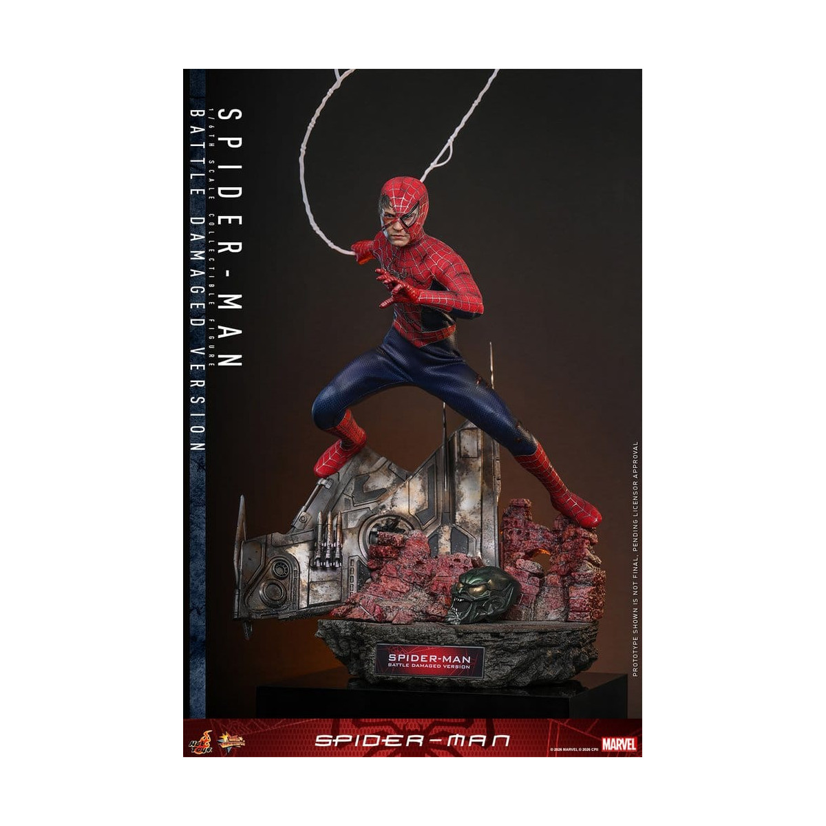 Hot Toys Marvel - Spider-Man (Battle Damaged Version) - Spider-Man (2002) Movie Masterpiece 1/6