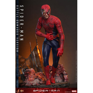 Hot Toys Marvel - Spider-Man (Battle Damaged Version) - Spider-Man (2002) Movie Masterpiece 1/6