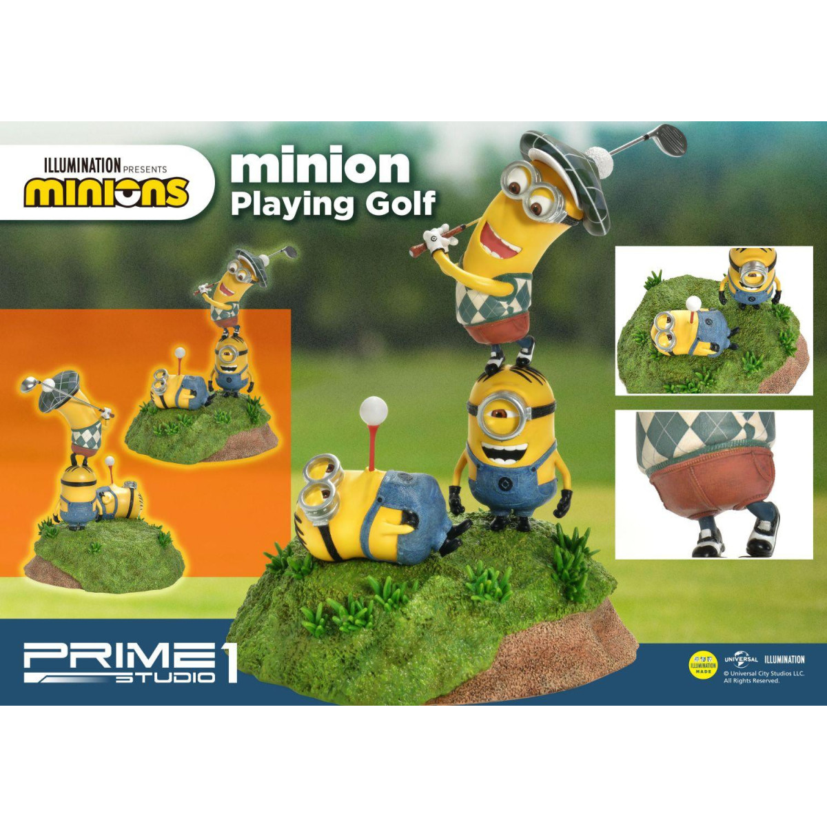 Prime 1 Studio - PCFMINI-07: Minion jugando al golf - Despicable Me - Minions