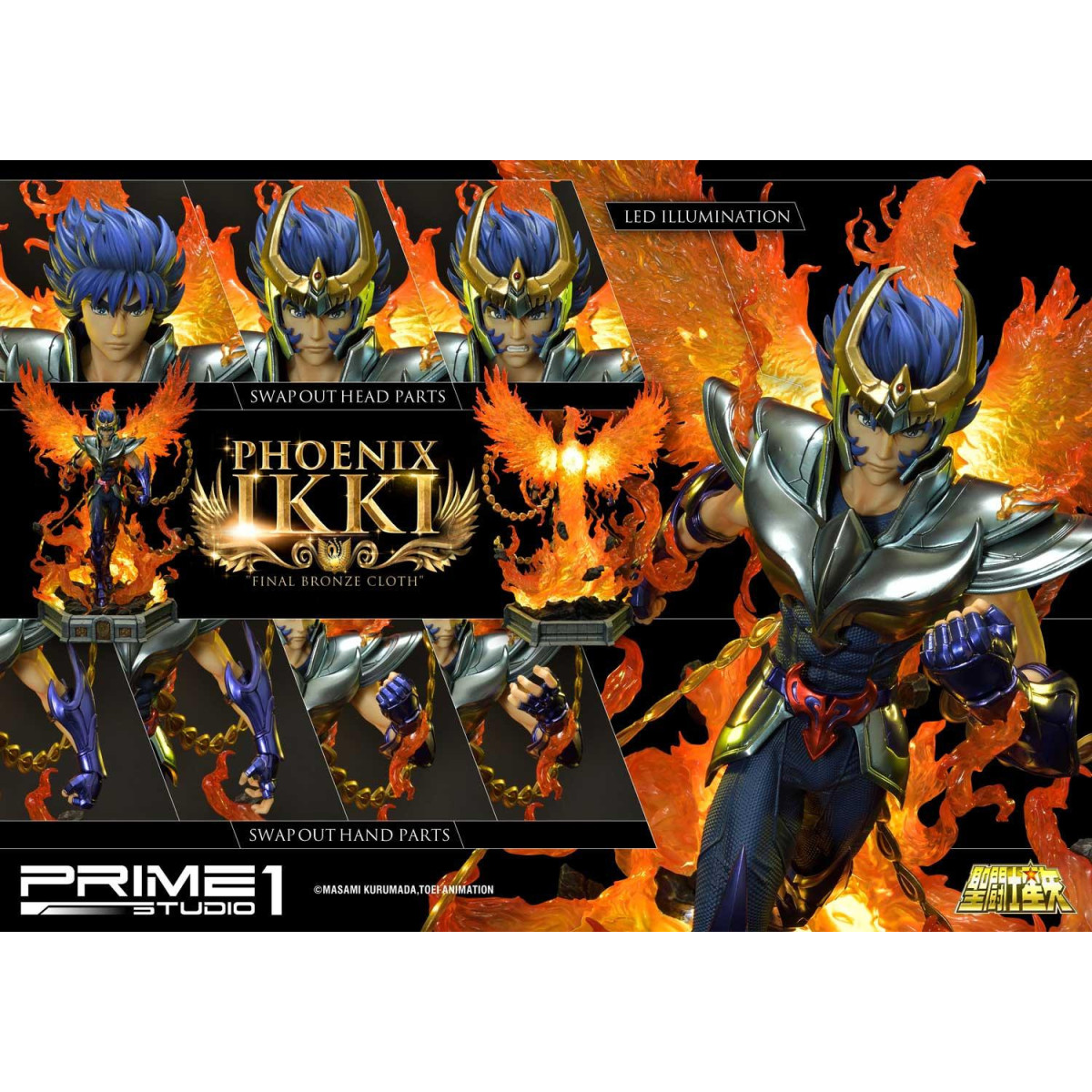 Prime 1 Studio - Phoenix Ikki "Tela de bronce final" - Saint Seiya